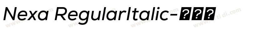 Nexa RegularItalic字体转换